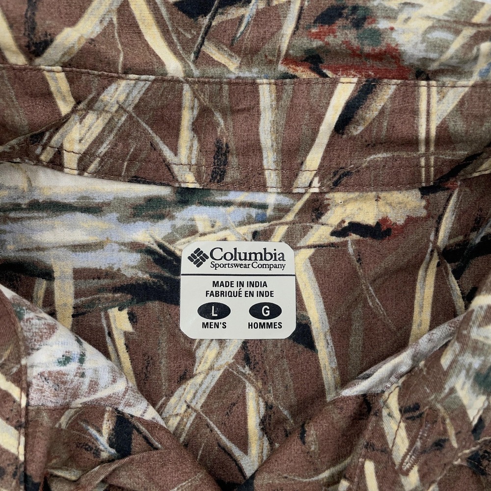 Columbia PHG Shirt‎ Mens Large Performance Hunting Gear Duck Camo Long Sleeve - Picture 7 of 9